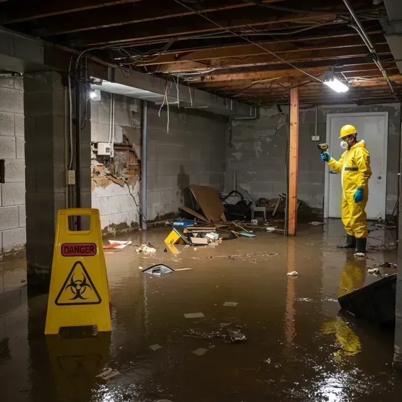 Flooded Basement Electrical Hazard in Jackson County, TX Property